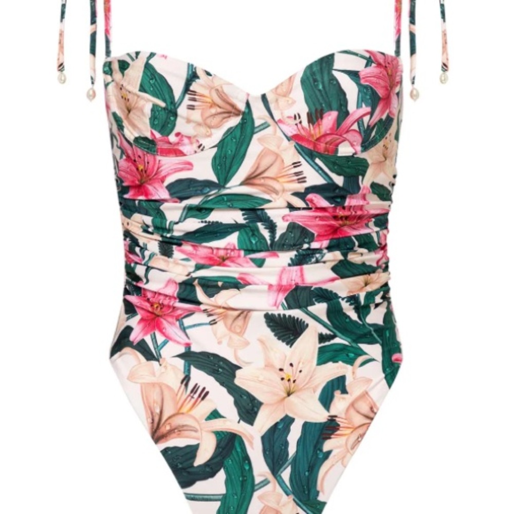 NWT Agua by Agua Bendita Floral One Piece Swimsuit - Picture 2 of 2